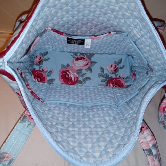 NWOT Floral Blue/Pink/Green Tote and Wristlet Set - Picture 6 of 8